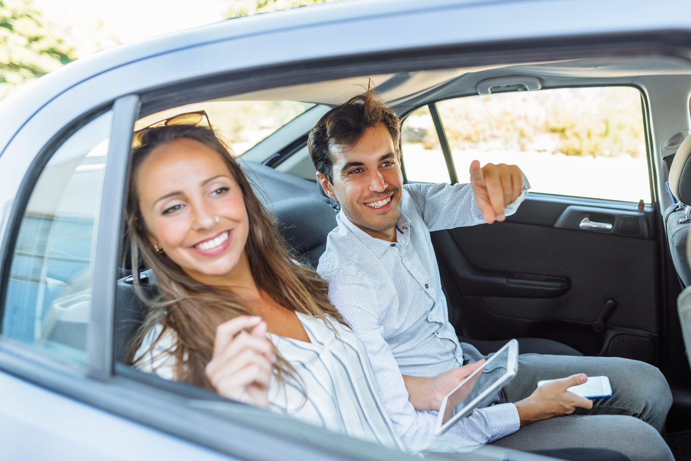 couple in a car