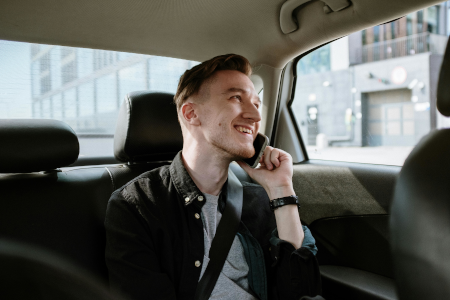 relaxed passenger photo